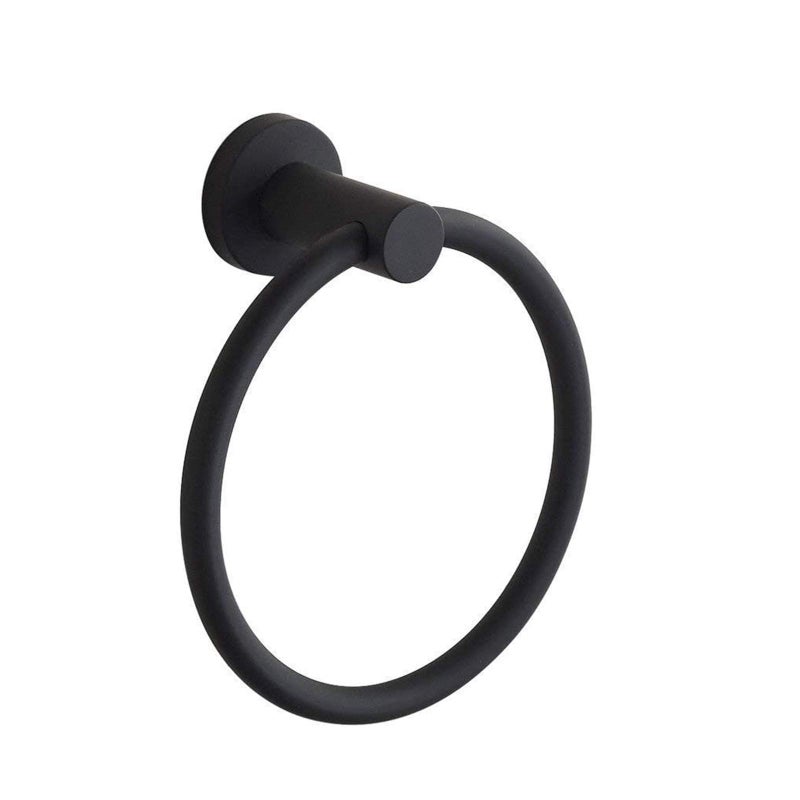 BGL 304 Stainless Steel Towel Ring Hanging Round Simple Black Towel Circular Holder - Image 1