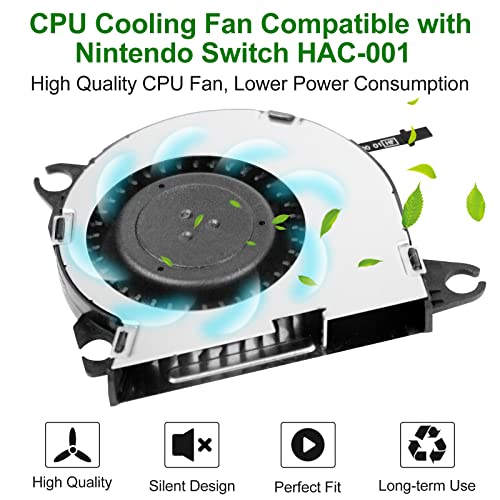 S-Union New Internal Cooling Fan Replacement for Nintendo Switch NS HAC-001 2017 Console (with Thermal Paste, Screwdriver and Spatula) - Image 3