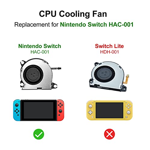S-Union New Internal Cooling Fan Replacement for Nintendo Switch NS HAC-001 2017 Console (with Thermal Paste, Screwdriver and Spatula) - Image 2