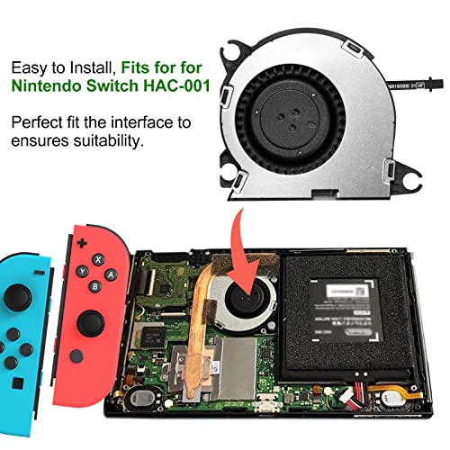 S-Union New Internal Cooling Fan Replacement for Nintendo Switch NS HAC-001 2017 Console (with Thermal Paste, Screwdriver and Spatula) - Image 4