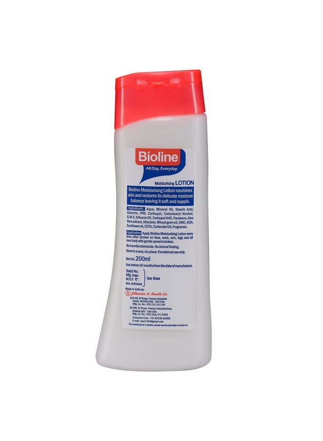 Bioline Bioline Moisturising Body Lotion with UV Protection, Enriched with Vitamin E, Aloe Vera & Beauty Oils for Soft, Nourished Skin - 200 ml Each - (Pack of 2) - Image 3