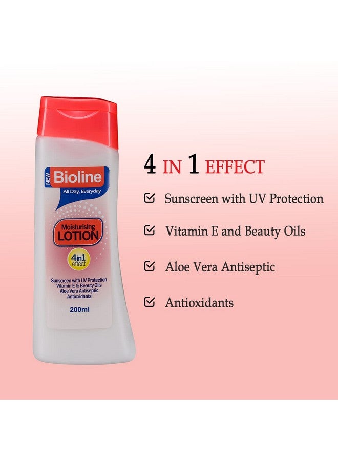 Bioline Bioline Moisturising Body Lotion with UV Protection, Enriched with Vitamin E, Aloe Vera & Beauty Oils for Soft, Nourished Skin - 200 ml Each - (Pack of 2) - Image 4