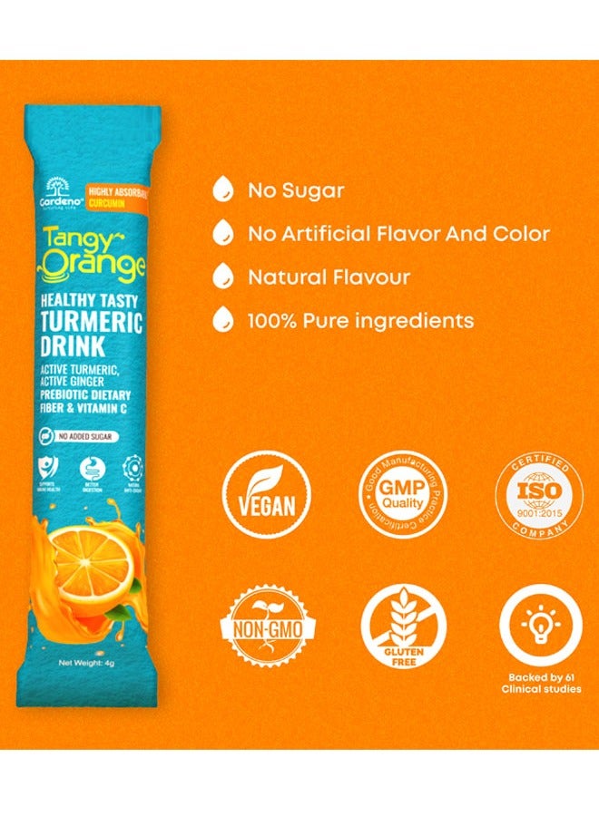 غاردينو جاردنو تنجي اورنج - مزيج مشروب الكركم والزنجبيل لتعزيز المناعة مع نكهة البرتقال الطبيعية - 20 كيسًا 4 جم لكل كيس - Image 5