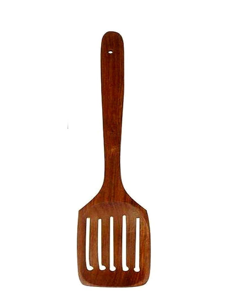 Unique Craft City Handcrafted Piece Wooden Serving Spoon Set with Cooking Spoons and Utensils PALTA and DOSAROTI Pair of 3 - Image 2