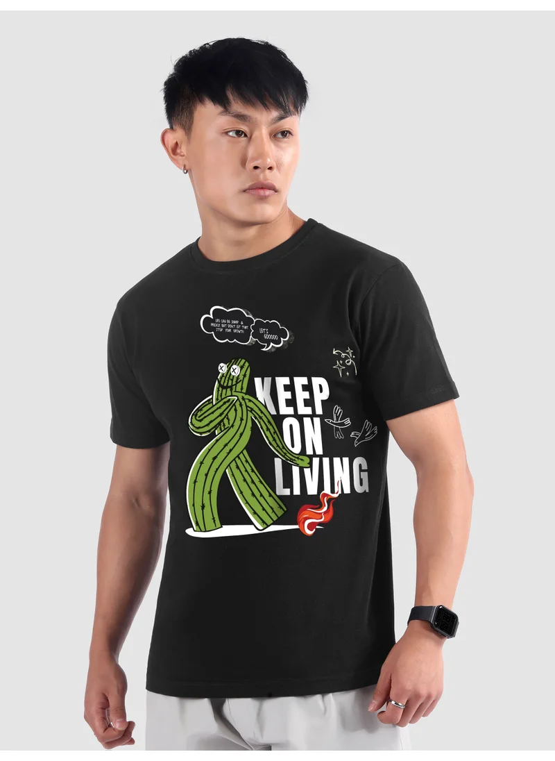 بيونغ Keep On Living Printed T-Shirt