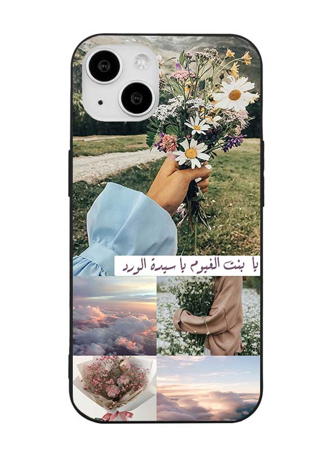 Okteq TPU Protection and Hybrid Rigid Clear Back Cover Case Cloud Girl for Apple iPhone 14  - Image 2