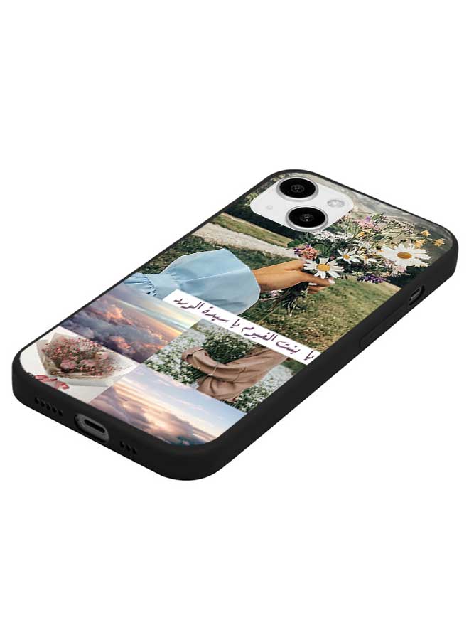 Okteq TPU Protection and Hybrid Rigid Clear Back Cover Case Cloud Girl for Apple iPhone 14  - Image 4