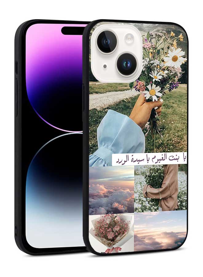 Okteq TPU Protection and Hybrid Rigid Clear Back Cover Case Cloud Girl for Apple iPhone 14  - Image 1