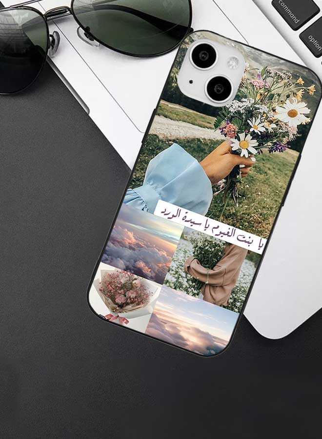 Okteq TPU Protection and Hybrid Rigid Clear Back Cover Case Cloud Girl for Apple iPhone 14  - Image 3