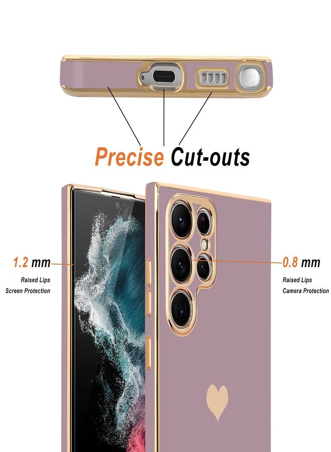 Teageo for Samsung Galaxy S22 Ultra 5G Case for Women Girl Cute Love-Heart Luxury Bling Soft Back Cover Raised Full Camera Protection Bumper Silicone Shockproof Phone Case for Galaxy S22 Ultra, White - Image 3