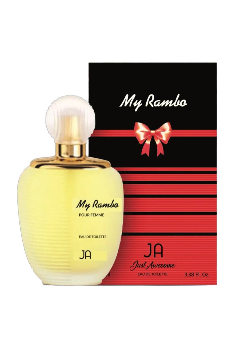 JA Just Awesome My Rambo Eau de Toilette for Men - 100ml | Bold & Long-lasting Woody Fragrance  - Image 1