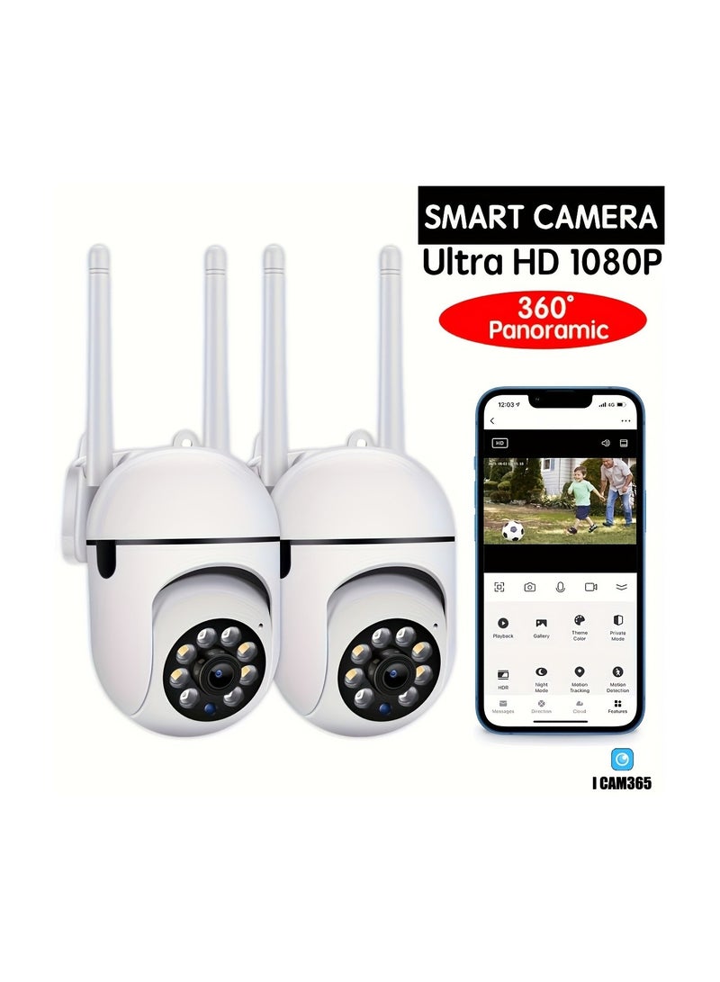 HD Smart Security Camera Pro - 1080p Wi-Fi Pan/Tilt/Zoom Color Night Vision 2-Way Audio Motion Tracking - Ideal for Baby & Pet Monitoring, Indoor/Outdoor Use with Weatherproof Design and Remote Access - Image 1