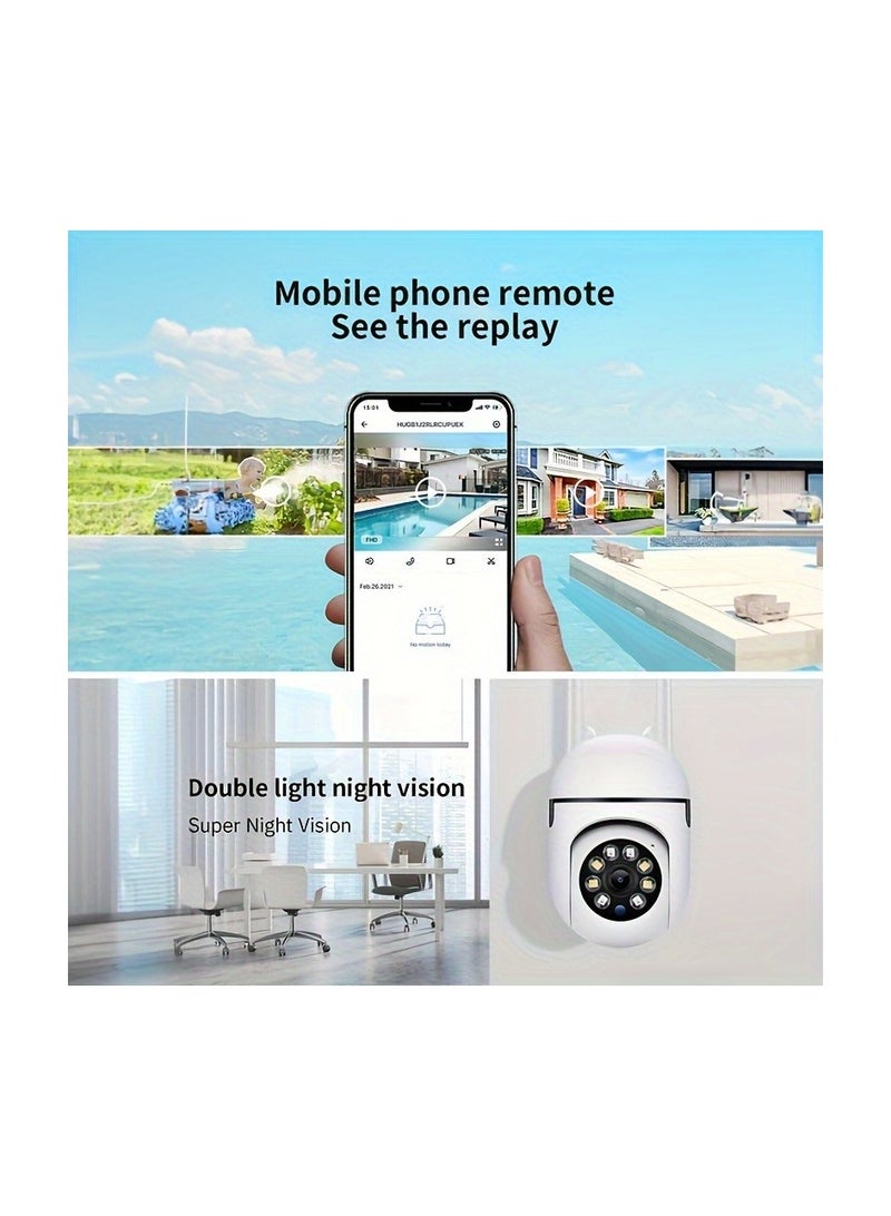 HD Smart Security Camera Pro - 1080p Wi-Fi Pan/Tilt/Zoom Color Night Vision 2-Way Audio Motion Tracking - Ideal for Baby & Pet Monitoring, Indoor/Outdoor Use with Weatherproof Design and Remote Access - Image 2