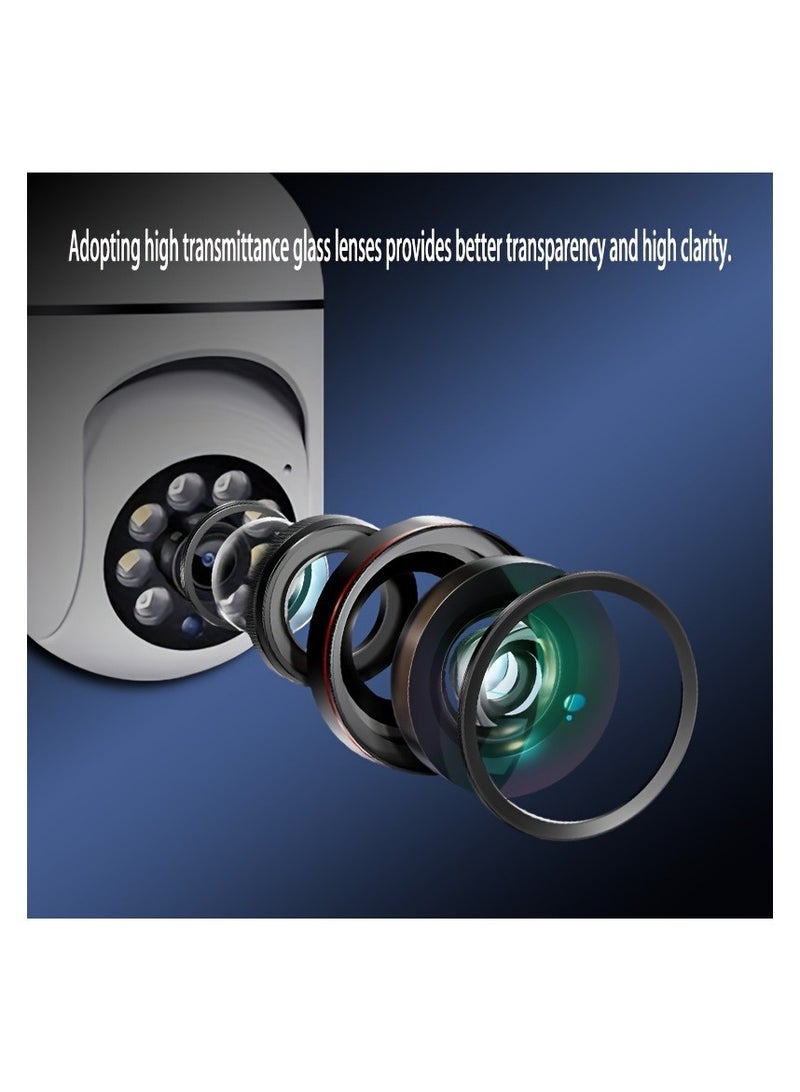 HD Smart Security Camera Pro - 1080p Wi-Fi Pan/Tilt/Zoom Color Night Vision 2-Way Audio Motion Tracking - Ideal for Baby & Pet Monitoring, Indoor/Outdoor Use with Weatherproof Design and Remote Access - Image 3