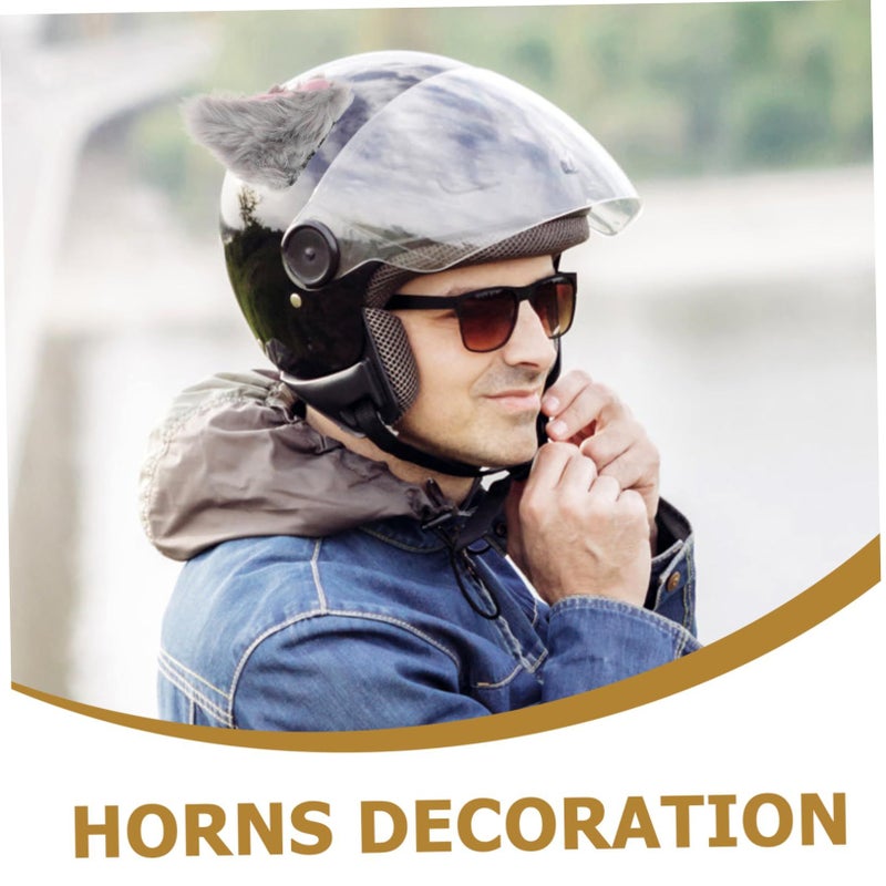 Plush Helmet Ears Decoration For Scooter And Electric Bike Cute Funny Accessories - Image 4