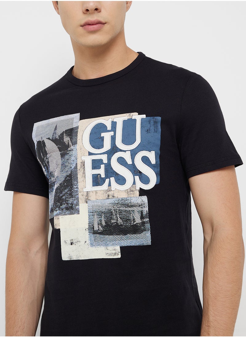 GUESS Sail Boat Crew Neck T-Shirt  - Image 3