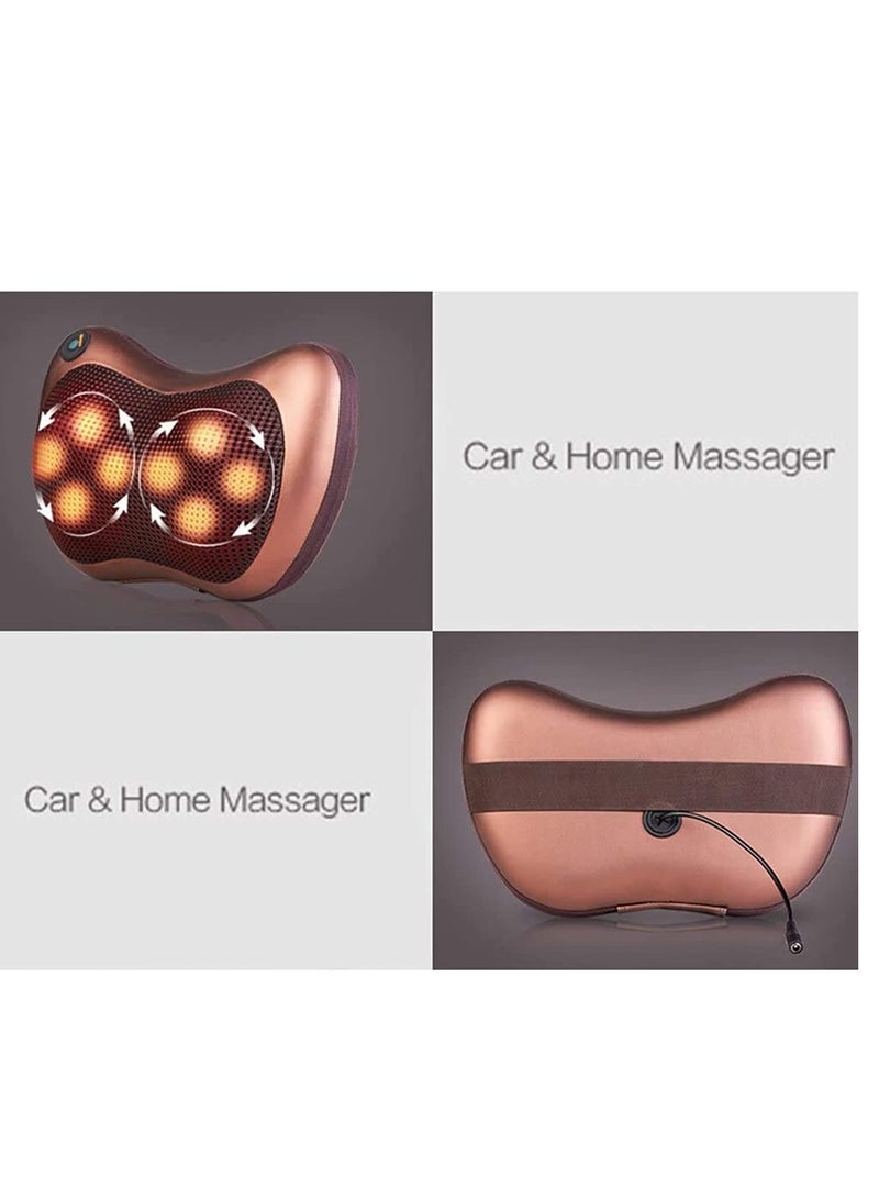 Loquat Neck Massage Pillow And Shoulders, Adomen, Legs Back Massager Relaxation By 8 Head With Magnet Vibrator Electric Heating Kneading Therapy - Image 3