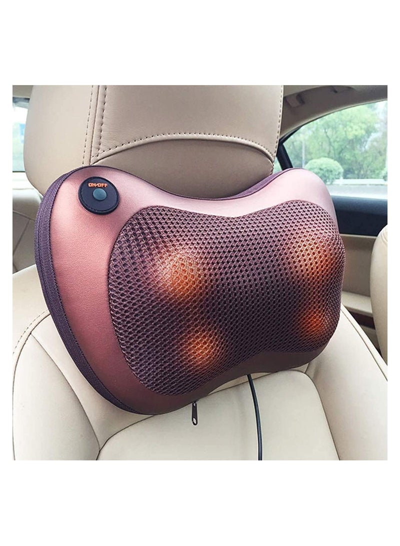 Loquat Neck Massage Pillow And Shoulders, Adomen, Legs Back Massager Relaxation By 8 Head With Magnet Vibrator Electric Heating Kneading Therapy - Image 5