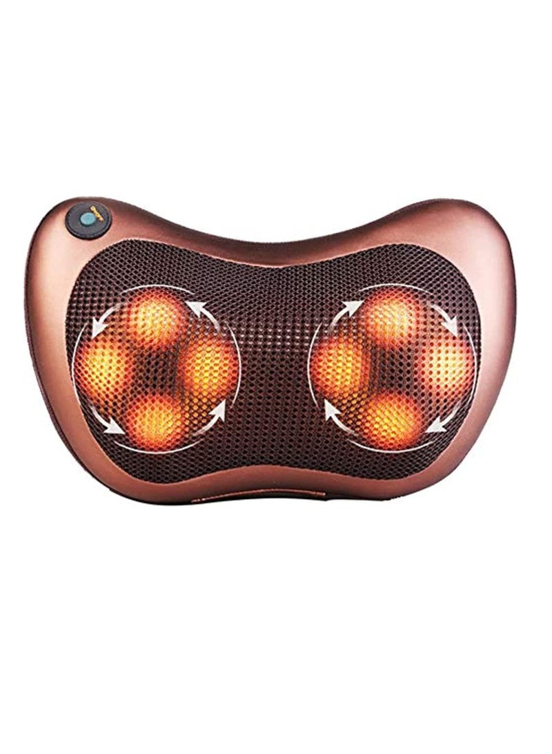 Loquat Neck Massage Pillow And Shoulders, Adomen, Legs Back Massager Relaxation By 8 Head With Magnet Vibrator Electric Heating Kneading Therapy - Image 1