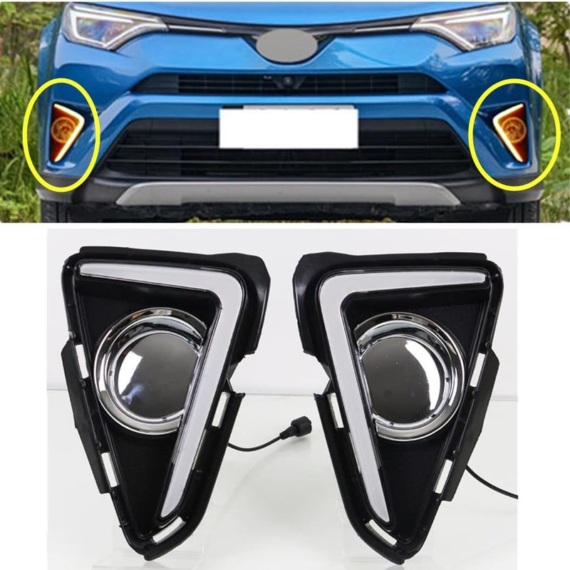 مصابيح LED DRL نهارية لتويوتا RAV4 2016-2018 - Image 1