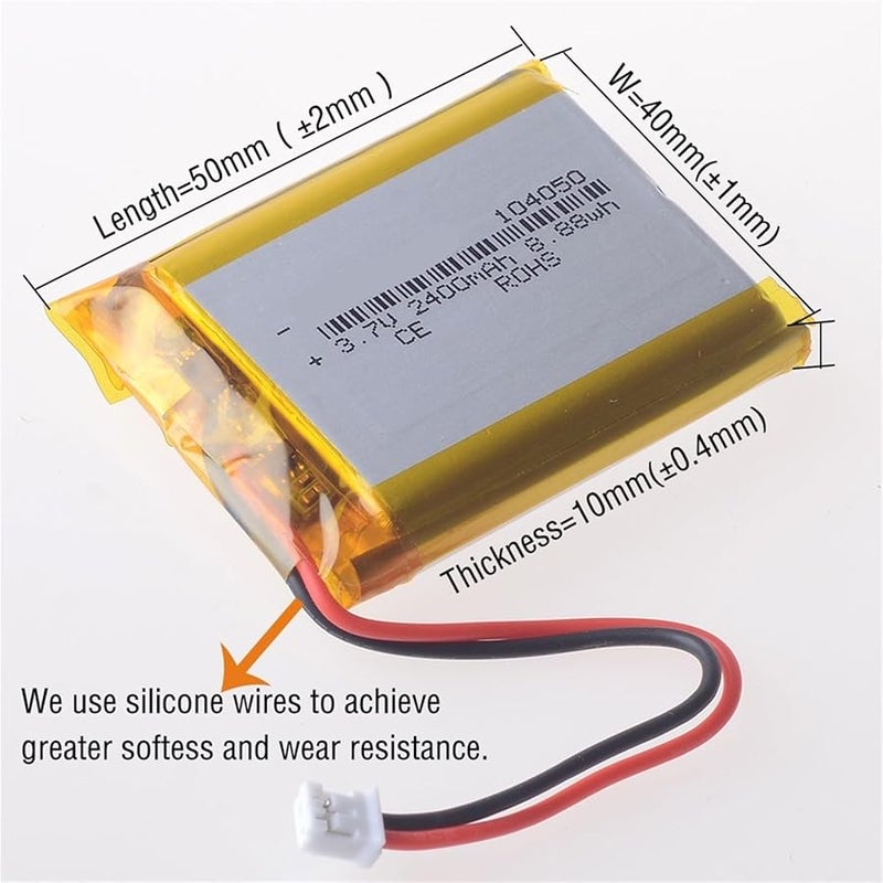 3 7V 2400mAh Battery With 1 0 3P Cable 5CM Color - Image 4