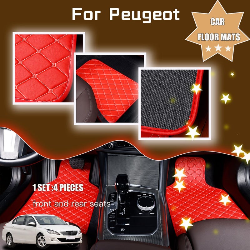 Car Floor Mats For Peugeot 3008GT 2008 3008 308 508 307 308SW 207 207CC Anti Slip Wear Resistant Easy To Clean All Season Car Interior Decoration Multi Color Selection - Image 1
