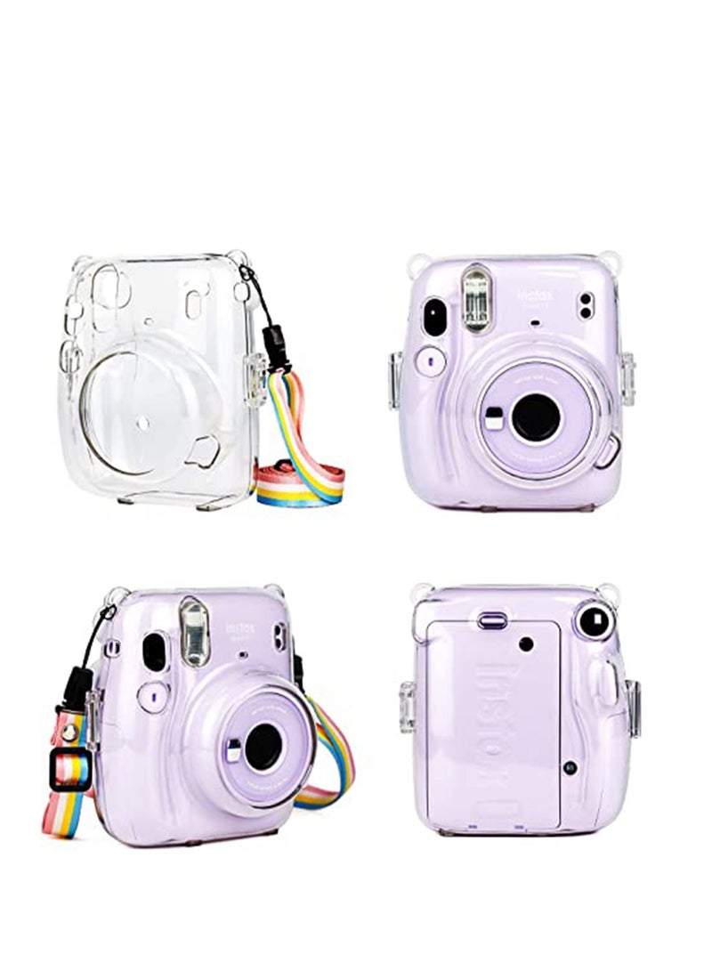 Barakah Instant for Mini 11 Clear Case, Protective Clear Case, Compatible with for Fujifilm Instax Mini 11 Instant Camera, with Adjustable Rainbow Shoulder Strap, Present to Friends and Families - Image 4