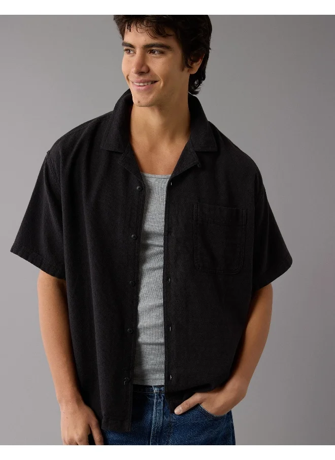 American Eagle Ae Button-Up Poolside Shirt