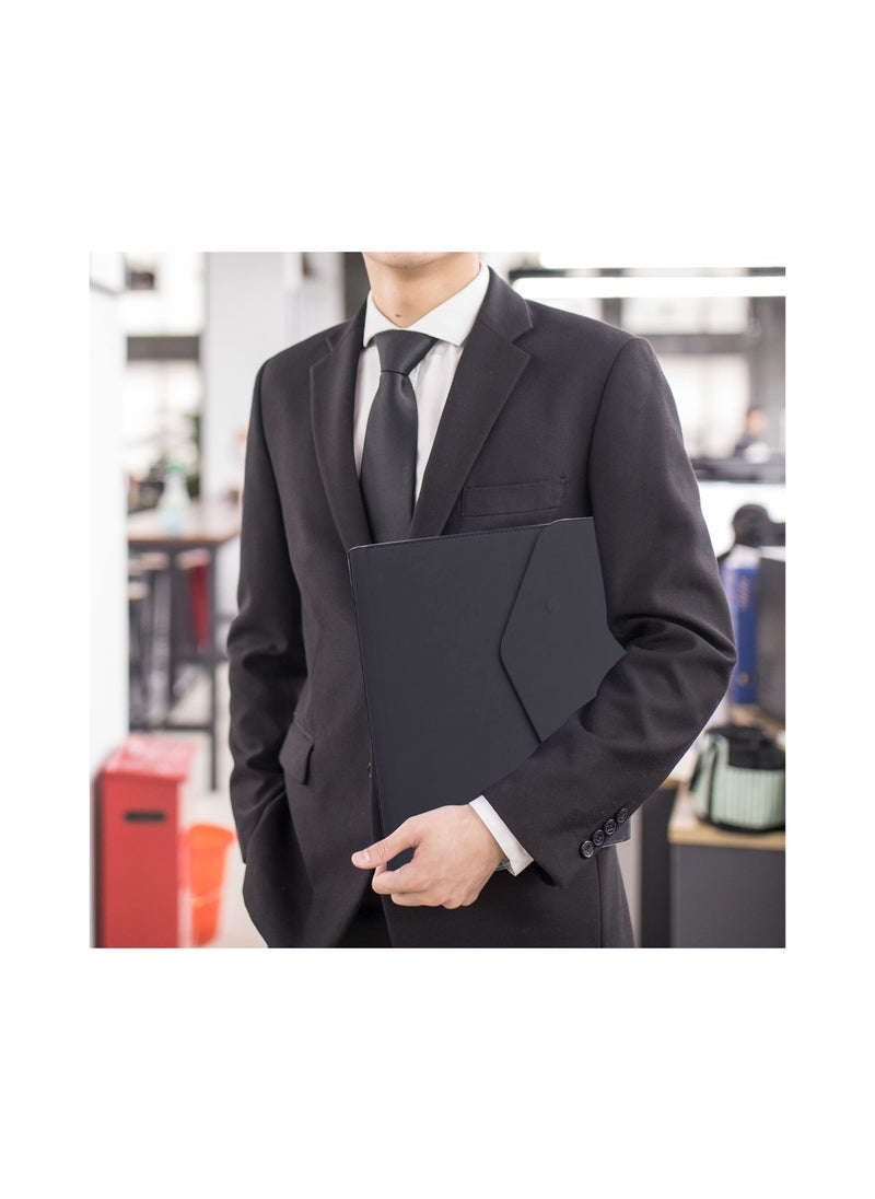 Generic - PU Leather Expanding Document Holder, A4 Business File Organizer with Invisible Magnetic Closure, Ideal for A4 Letter Size Paper, 1 PCS Filing Envelope and Document Jacket. - Image 1