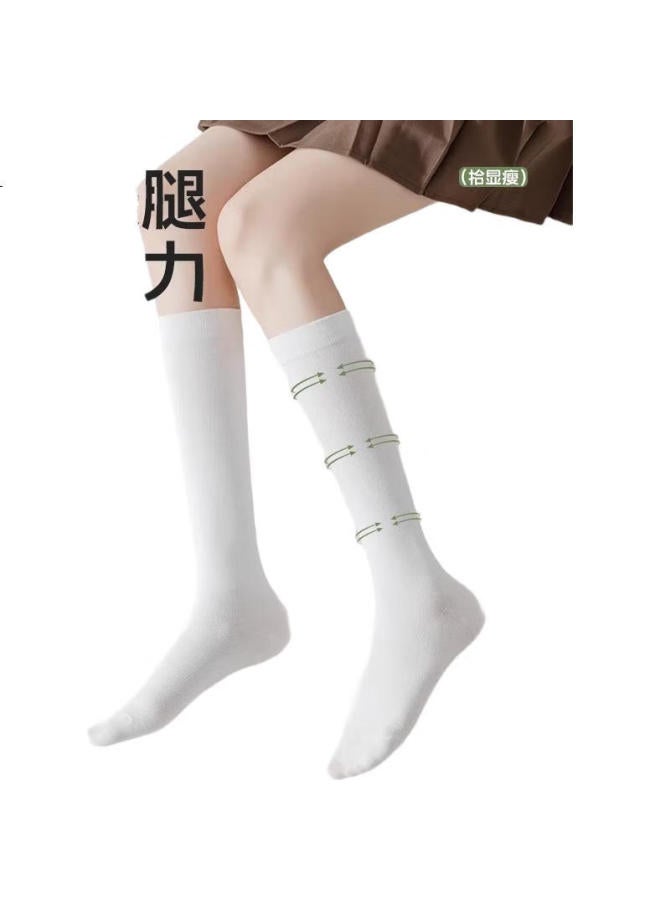 Picking up socks Pick Up Socks Memory Pressure Small Leg Socks Women Spring And Summer Strong Pressure Jk Socks Over-The-Knee Socks Spring And Autumn Black Long Tube Socks - Image 3