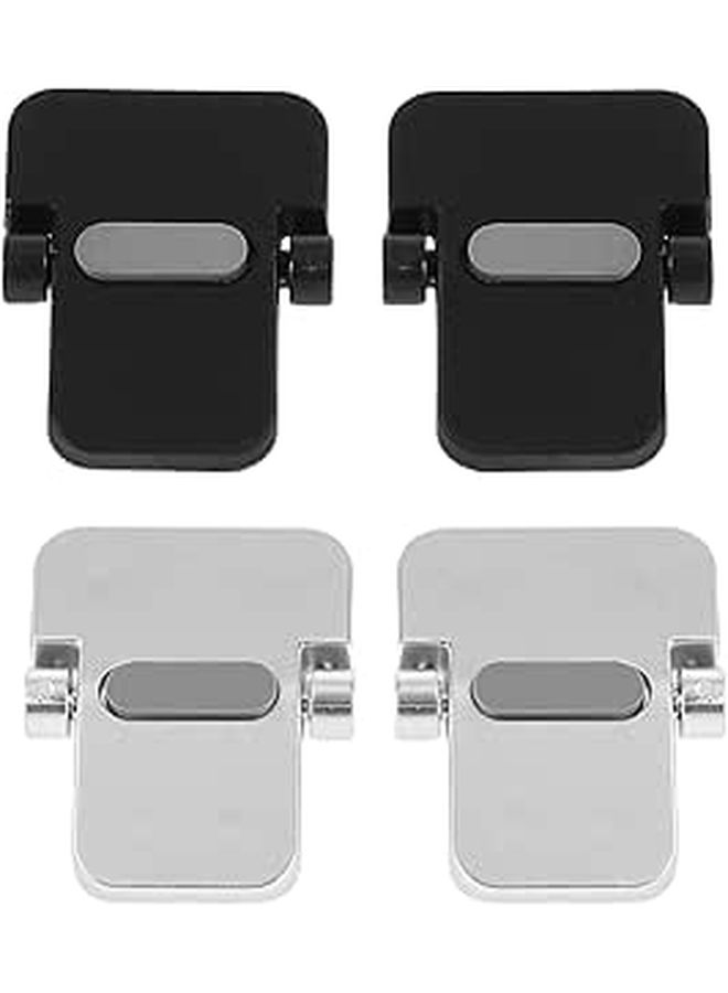 Laptop Stand For Desk Invisible Mini Laptop Mount Cooler Holder Portable Computer Cooling Supporter Silver Black Adjustable Raiser 2 Pairs - Image 1