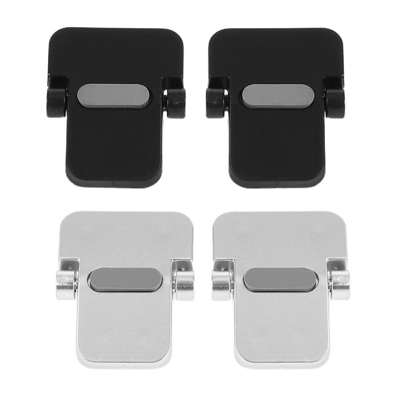 Laptop Stand For Desk Invisible Mini Laptop Mount Cooler Holder Portable Computer Cooling Supporter Silver Black Adjustable Raiser 2 Pairs - Image 2