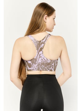 adidas By Stella McCartney Women Sportswear Fit Lightly Padded Training Sports Bra, Purple  - Image 4