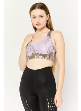 adidas By Stella McCartney Women Sportswear Fit Lightly Padded Training Sports Bra, Purple  - Image 1