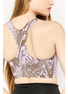 adidas By Stella McCartney Women Sportswear Fit Lightly Padded Training Sports Bra, Purple  - Image 3