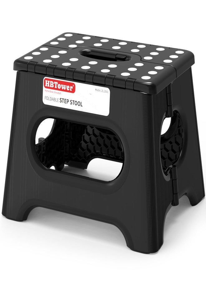 HBTower Folding Step Stool 9 Inch - Holds 600 lb, Non-Slip Surface & Carry Handle - Sturdy Step Stool for Kids, Toddlers & Adults - Compact Foldable Foot Stool for Kitchen, Bathroom, Bedroom, Outdoor - Image 1