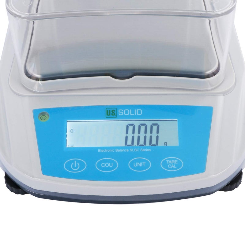 U.S. Solid Precision Lab Scale 2000g x 0.01g- High Precision Analytical Balance w/USB and RS232 Interface, Detachable Draft Shield, Calibration Weight,100-240 VAC - Image 3