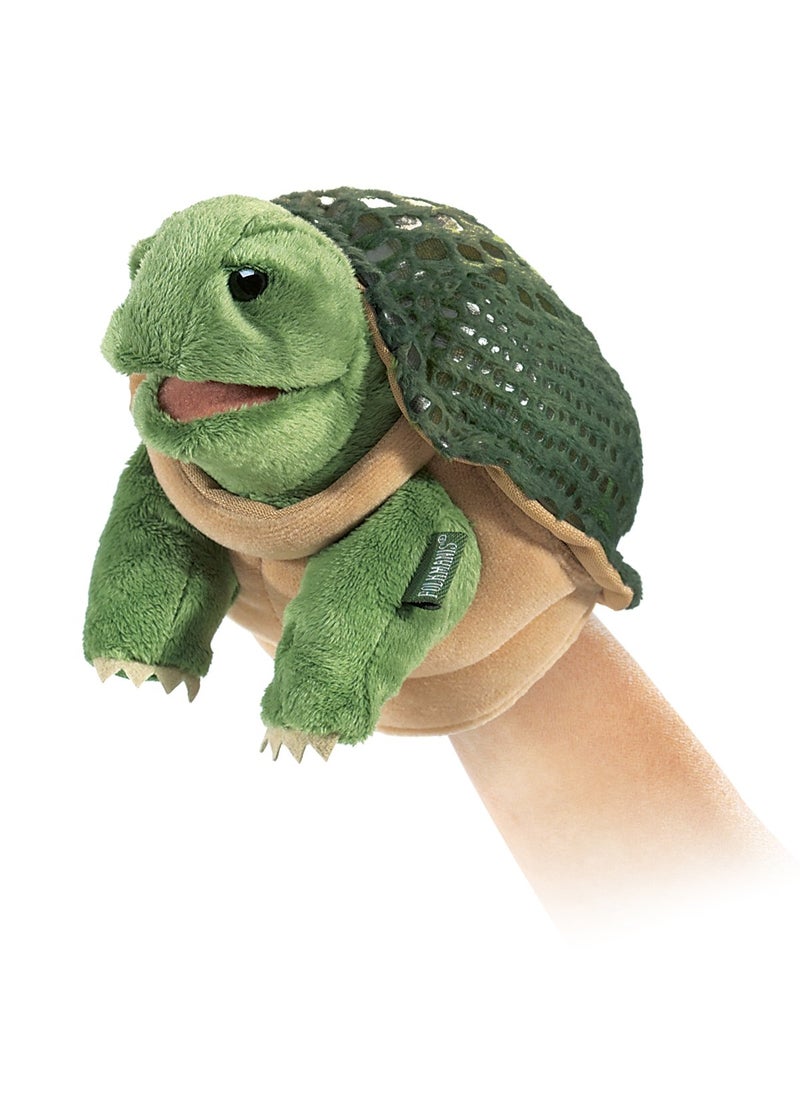 Folkmanis Folkmanis Little Turtle Hand Puppet, Green  - Image 1