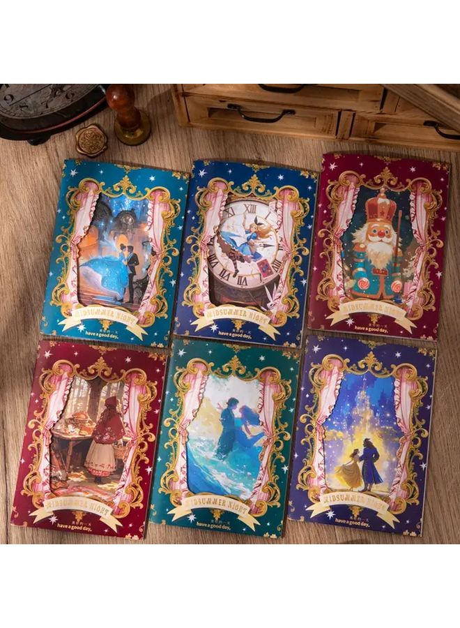 Alice Adventure Mermaid Fairy Glitter Stickers 10pcs DIY Scrapbook Decals No Residue - Image 5