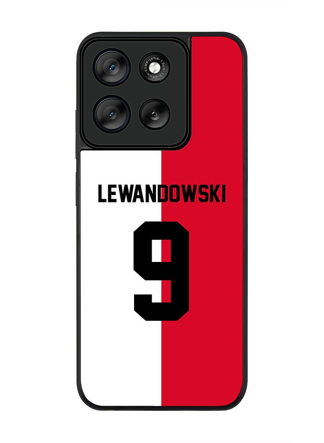 Stylizedd For Motorola Moto G56 Case,Slim fit Camera Protection, Shockproof Thin Phone cover  - Football - Poland,  Lewandowski - Image 1