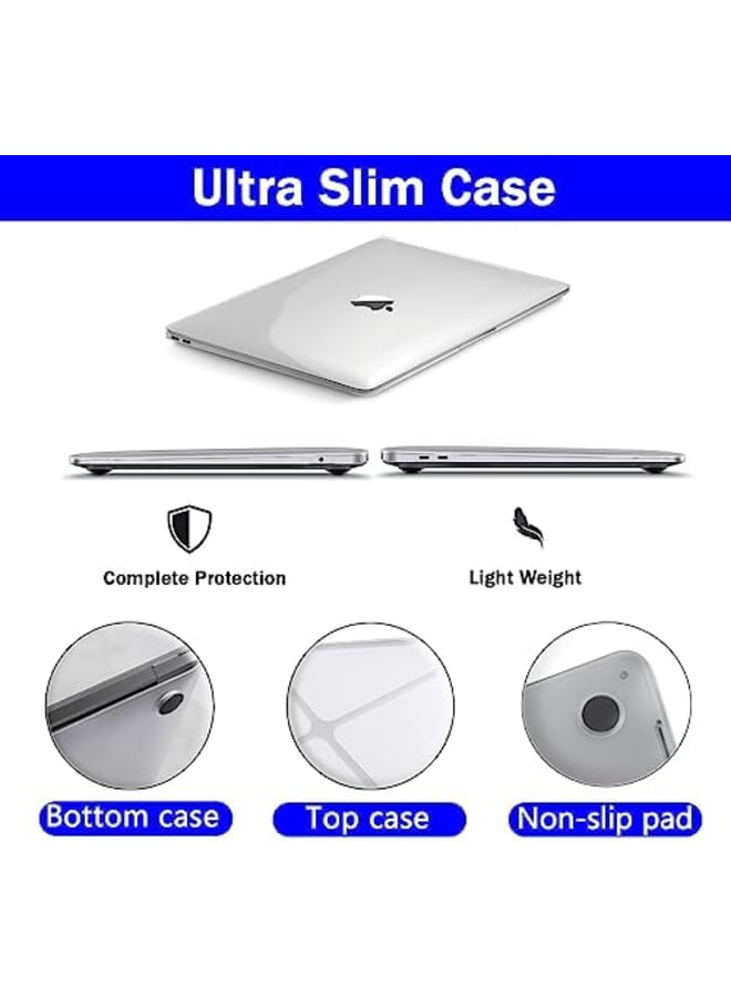 GVTECH For Macbook Air 13 Inch Crystal Clear Case A2337 M1 A2179 A1932 2018 2020 Plastic Hard Shell And Keyboard Cover And Screen Protector For With Macbook Air 13  - Image 3
