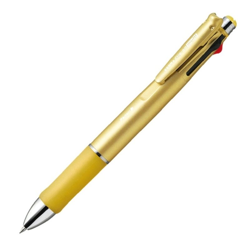 Zebra Pen Zebra Clipon multi 1000S Multifunctional Pen 4 Color 07 mm Ballpoint and 05 mm Mechanical Pencil Gold Barrel B4SA3GO - Image 2