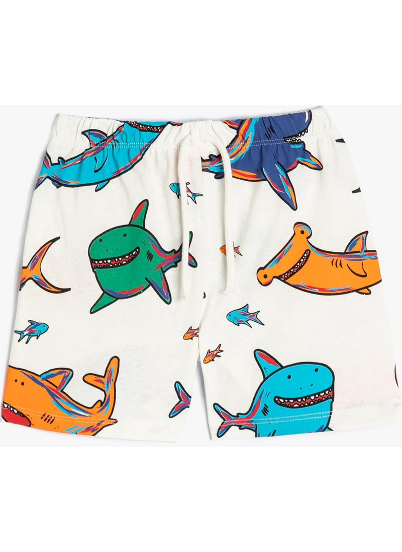 Cotton Shorts Tie Waist Shark Printed Cotton - pzsku/Z01456D5D716BAB0B2157Z/45/_/1725797701/9ab93f99-e73d-4534-ba3b-a45e1c08a5e0