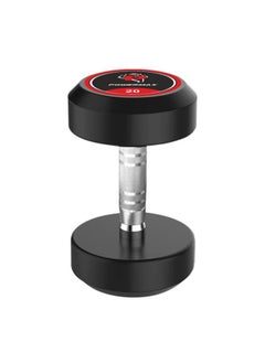PowerMax Fitness PowerMax Fitness Rubber Coated Round Professional Dumbbell for Home Gym | dumbbell for home gym workouts| gym dumbbell | dumbbell for men-women fitness | 20kg dumbbell x 1| Black  - Image 1