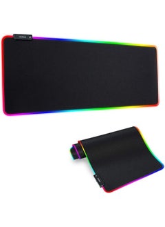 RGB Gaming LED Extended Keyboard And Mouse Pad With Anti-Slip Rubber Base Extra Large 30 x 80cm -wired