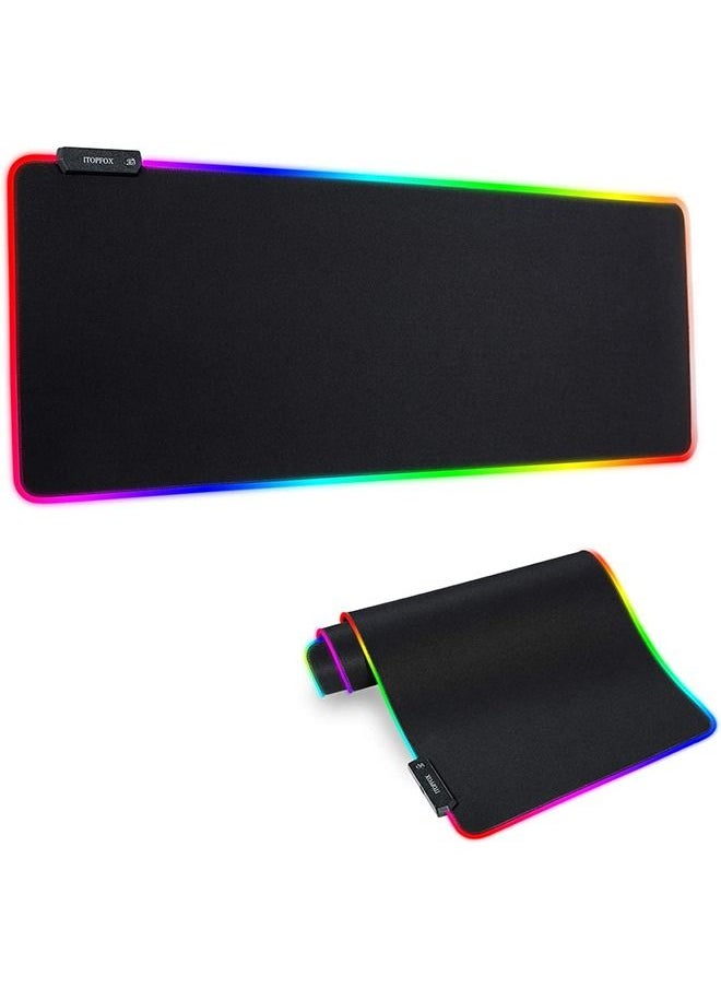 Taimi - RGB Gaming LED Extended Keyboard And Mouse Pad With Anti-Slip Rubber Base Extra Large 30 x 80cm -wired - Image 1