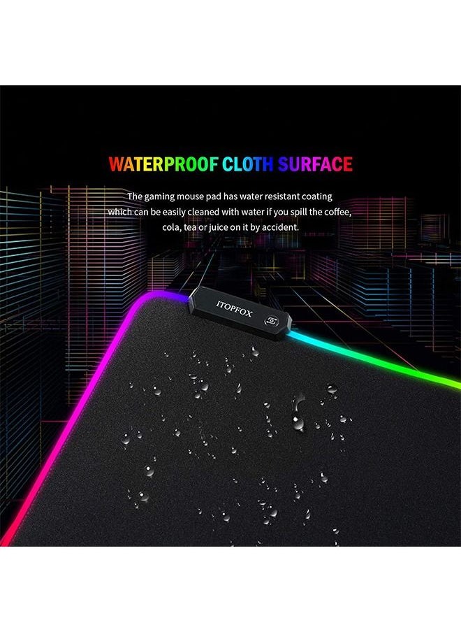 Taimi - RGB Gaming LED Extended Keyboard And Mouse Pad With Anti-Slip Rubber Base Extra Large 30 x 80cm -wired - Image 1