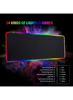 Taimi RGB Gaming LED Extended Keyboard And Mouse Pad With Anti-Slip Rubber Base Extra Large 30 x 80cm -wired  - Image 4