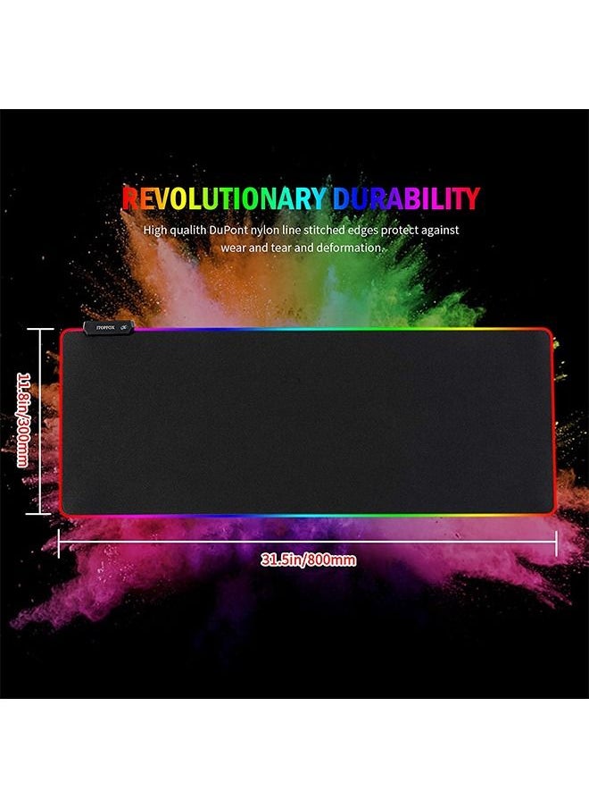Taimi - RGB Gaming LED Extended Keyboard And Mouse Pad With Anti-Slip Rubber Base Extra Large 30 x 80cm -wired - Image 1