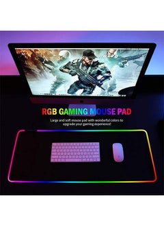 Taimi RGB Gaming LED Extended Keyboard And Mouse Pad With Anti-Slip Rubber Base Extra Large 30 x 80cm -wired  - Image 2